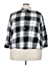 Old Navy Plaid Black 3/4 Sleeve Button-Down Shirt Size 3X - photo 1