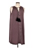 MICHAEL Michael Kors Houndstooth Burgundy Casual Dress Size L - photo 1