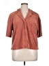 Gap Brown 3/4 Sleeve Button-Down Shirt Size XL - photo 1