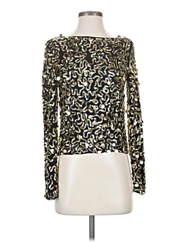 Alice + Olivia Long Sleeve Silk Top (view 1)