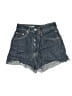Zara 100% Cotton Blue Denim Shorts Size 0 - photo 1