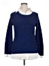 AB Studio 100% Polyester Color Block Blue Pullover Sweater Size XL - photo 1