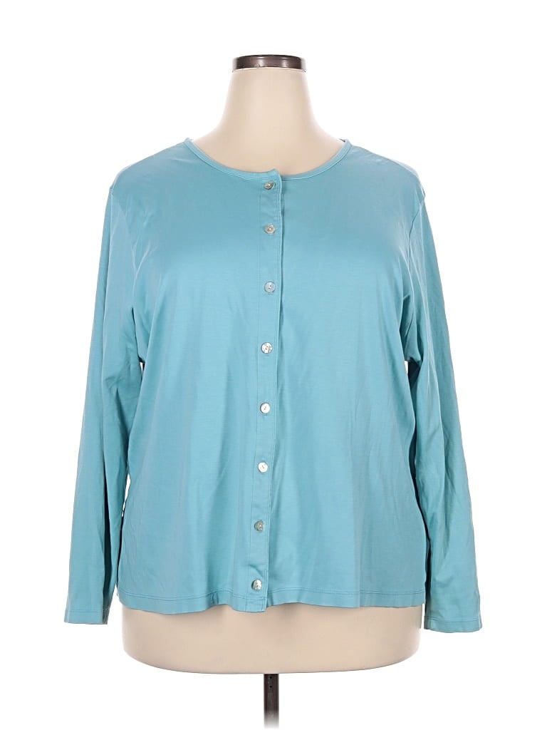 Pre-owned L.l.bean Long Sleeve Henley Shirt In Blue