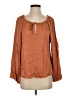 Cali Dreaming Brown Long Sleeve Blouse Size XS - photo 1