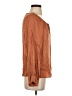 Cali Dreaming Brown Long Sleeve Blouse Size XS - photo 4