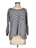 Max Edition Stripes Multi Color Blue Long Sleeve Top Size S - photo 1