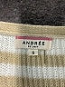Andree by UNIT 100% Acrylic Stripes Ivory Cardigan Size S - photo 7