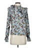 Shein Floral Teal Long Sleeve Blouse Size XS - photo 1