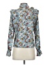 Shein Floral Teal Long Sleeve Blouse Size XS - photo 2