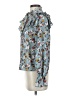 Shein Floral Teal Long Sleeve Blouse Size XS - photo 5