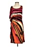 Worthington Print Orange Cocktail Dress Size S - photo 1