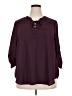 Torrid 100% Polyester Burgundy 3/4 Sleeve Blouse Size 2X Plus (2) - photo 1