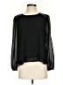 Socialite 100% Polyester Black Long Sleeve Blouse Size S - photo 1