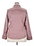 Worthington 100% Polyester Houndstooth Burgundy 3/4 Sleeve Blouse Size XXL - photo 2