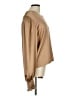 Glam 100% Polyester Tan Long Sleeve Blouse Size L - photo 4