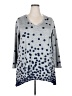 Autograph Polka Dots Gray 3/4 Sleeve Top Size 18 - photo 1