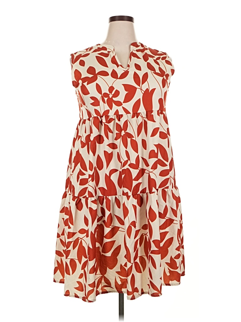 Pre-owned Unbranded Casual Dress In Orange