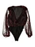 Shein 100% Polyester Burgundy Red Bodysuit Size L - photo 2