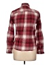 Ocean + Coast 100% Cotton Plaid Red Long Sleeve Button-Down Shirt Size L - photo 2