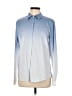 Unbranded 100% Polyester Color Block Blue Long Sleeve Blouse Size L - photo 1