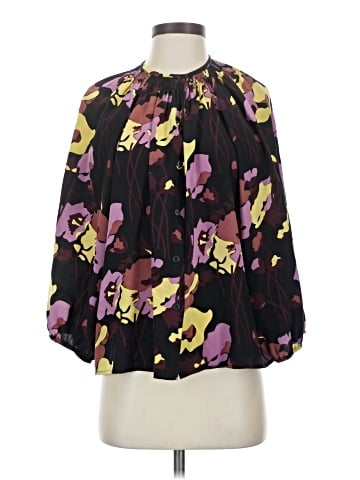 Tucker 3/4 Sleeve Silk Top (view 1)