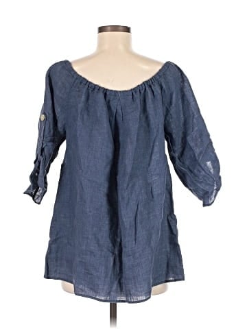 PaperWhite 3/4 Sleeve Button-Down Shirt (view 2)
