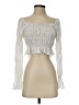 Princess Polly 100% Polyester White Long Sleeve Top Size 2 - photo 1
