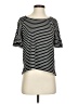 Max Studio Stripes Black Short Sleeve T-Shirt Size S - photo 1
