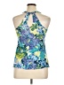 Bongo 100% Polyester Blue Teal Sleeveless Blouse Size XL - photo 2