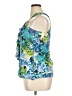 Bongo 100% Polyester Blue Teal Sleeveless Blouse Size XL - photo 5