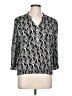 NY Collection 100% Rayon Black 3/4 Sleeve Blouse Size L - photo 1