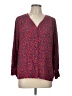 J.Jill 100% Rayon Red 3/4 Sleeve Blouse Size L - photo 1