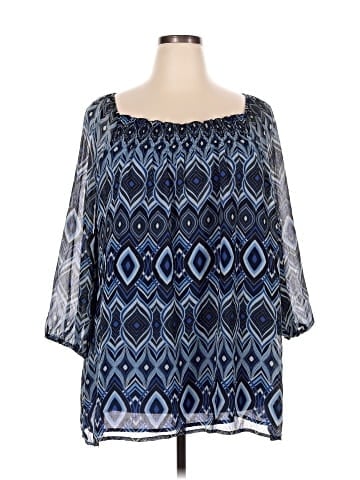 Liz & Me 3/4 Sleeve Blouse (view 1)