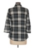 Eden & Olivia 100% Polyester Plaid Gray 3/4 Sleeve Blouse Size M - photo 2