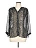 Old Navy 100% Polyester Silver 3/4 Sleeve Blouse Size L - photo 1