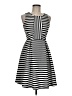 Attention Stripes Black Casual Dress Size XS - photo 1