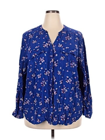 a.n.a. A New Approach Long Sleeve Blouse (view 1)