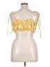 Shein Curve 100% Polyester Yellow Sleeveless Blouse Size 1X - photo 2