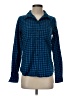 Toad & Co Checkered-gingham Blue Long Sleeve Blouse Size XS - photo 1