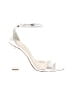 Schutz White Silver Sandals Size 7 1/2 - photo 1