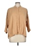 Unbranded Tan 3/4 Sleeve Button-Down Shirt One size - photo 1