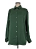 Zara Solid Green Long Sleeve Blouse Size M - photo 1