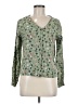 B. Young 100% Viscose Green Long Sleeve Blouse Size 8 - photo 1