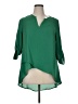 Shein 100% Polyester Green 3/4 Sleeve Blouse Size XL - photo 1