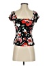 Shein Black Short Sleeve Top Size 4 - photo 1