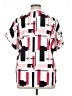 Shein Curve 100% Polyester Color Block Pink Short Sleeve Blouse Size 14 Plus (1) - photo 2