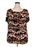 Worthington Black Short Sleeve Blouse Size 2X - photo 1