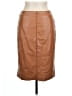 Better be Solid Brown Tan Faux Leather Skirt Size L - photo 2