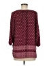 Faded Glory 100% Polyester Burgundy 3/4 Sleeve Blouse Size M - photo 2
