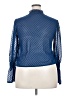 Unbranded 100% Polyester Polka Dots Blue Long Sleeve Blouse Size XXL - photo 2